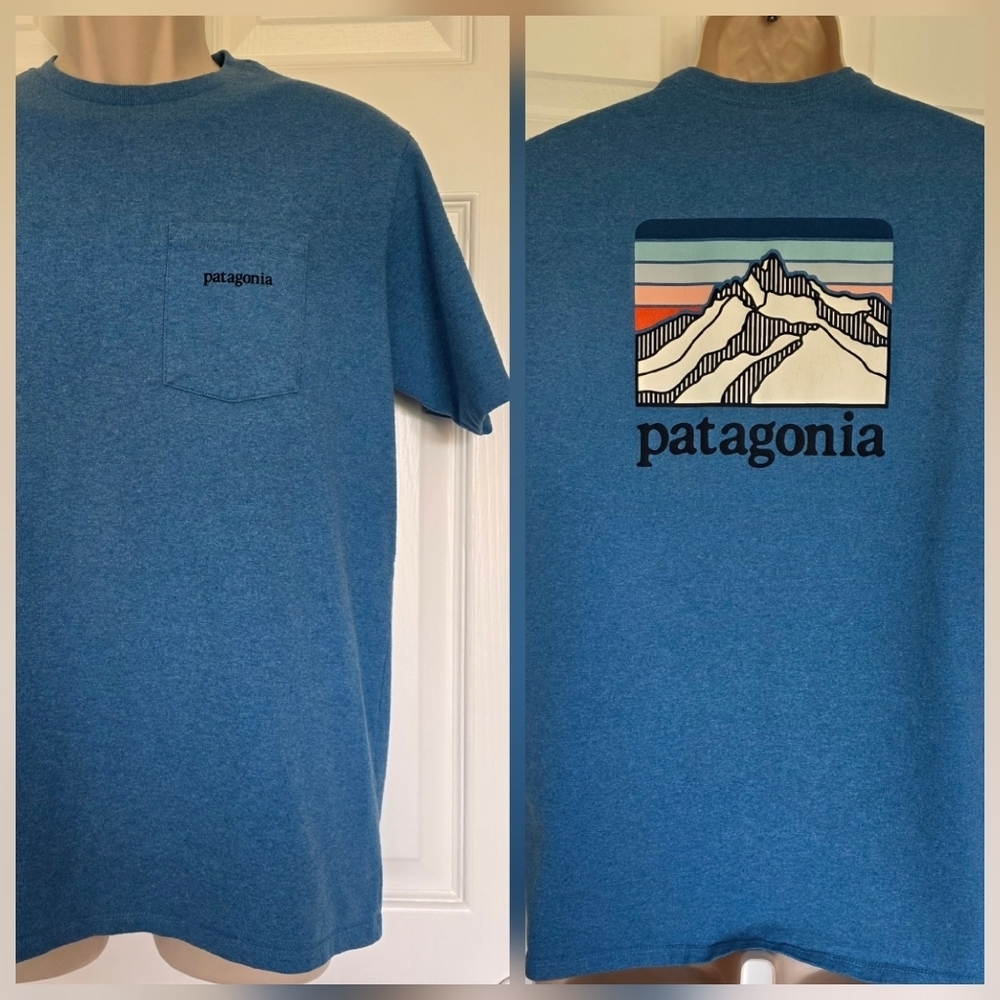 Patagonia Crewneck Regular Fit Short Sleeve Blue T-Shirt Size XS